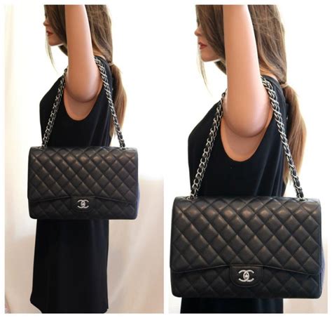 is chanel jumbo or maxi bigger|Chanel double flap jumbo size.